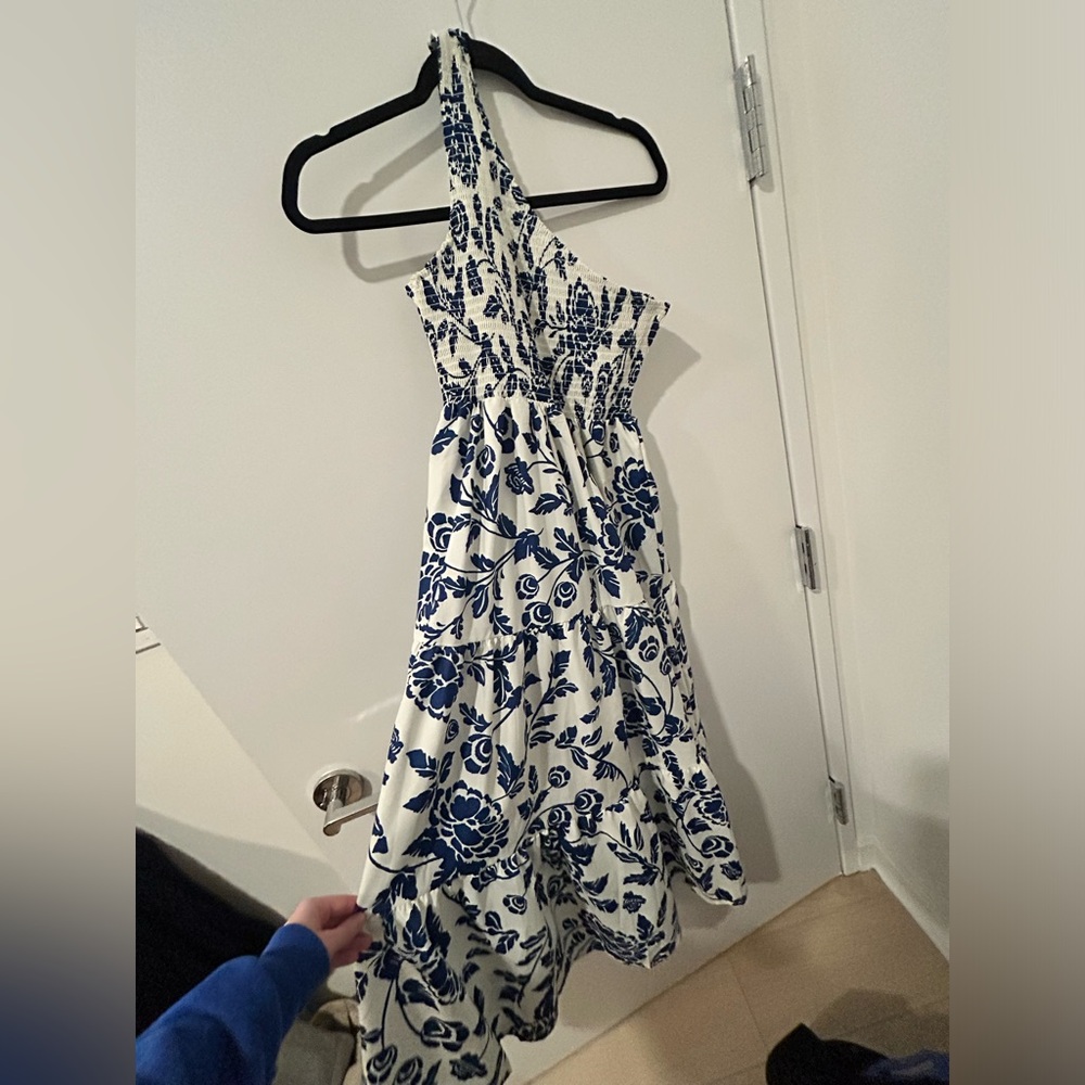 Blue floral maxi dress